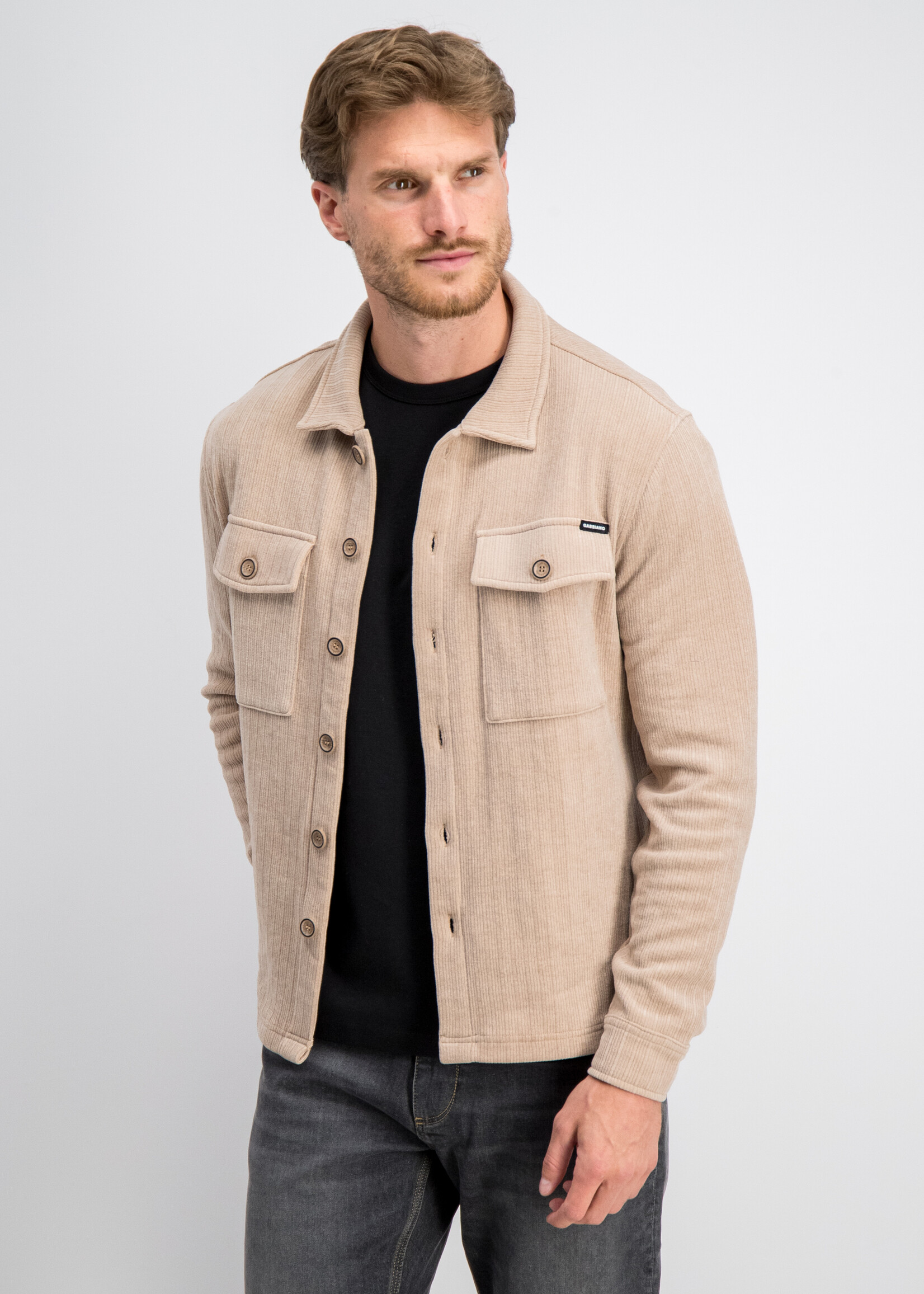 Gabbiano Overshirt Chenille Corduroy - Almond