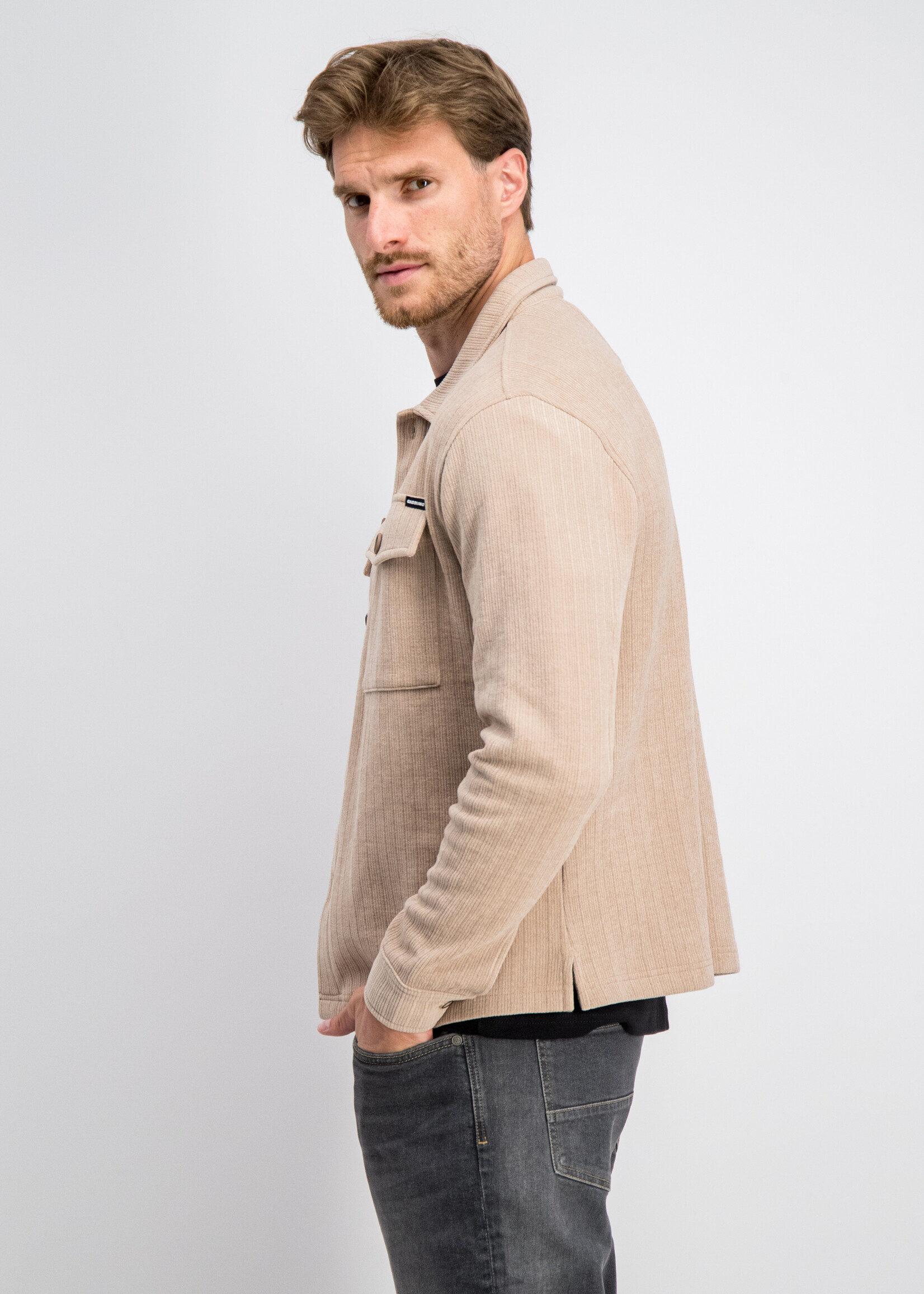 Gabbiano Overshirt Chenille Corduroy - Almond