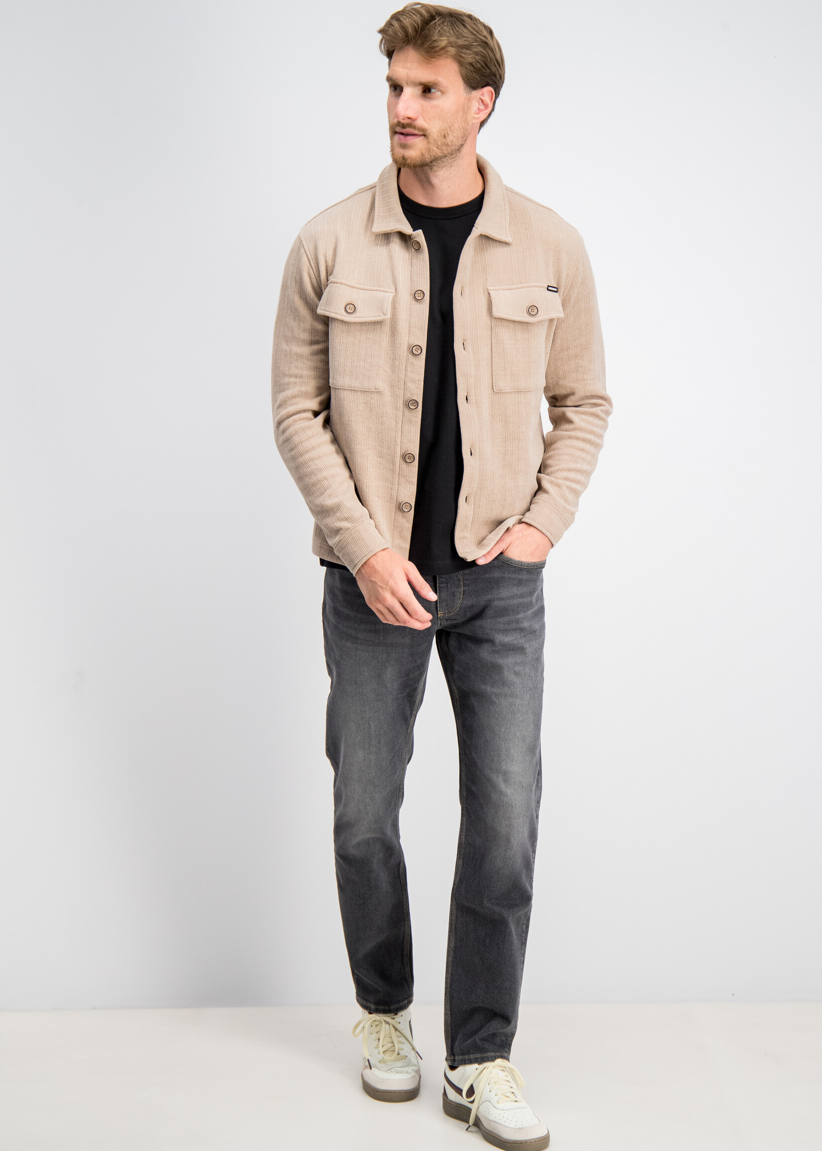 Gabbiano Overshirt Chenille Corduroy - Almond