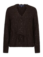 Red Button Vest Ajour Sparkle - Espresso