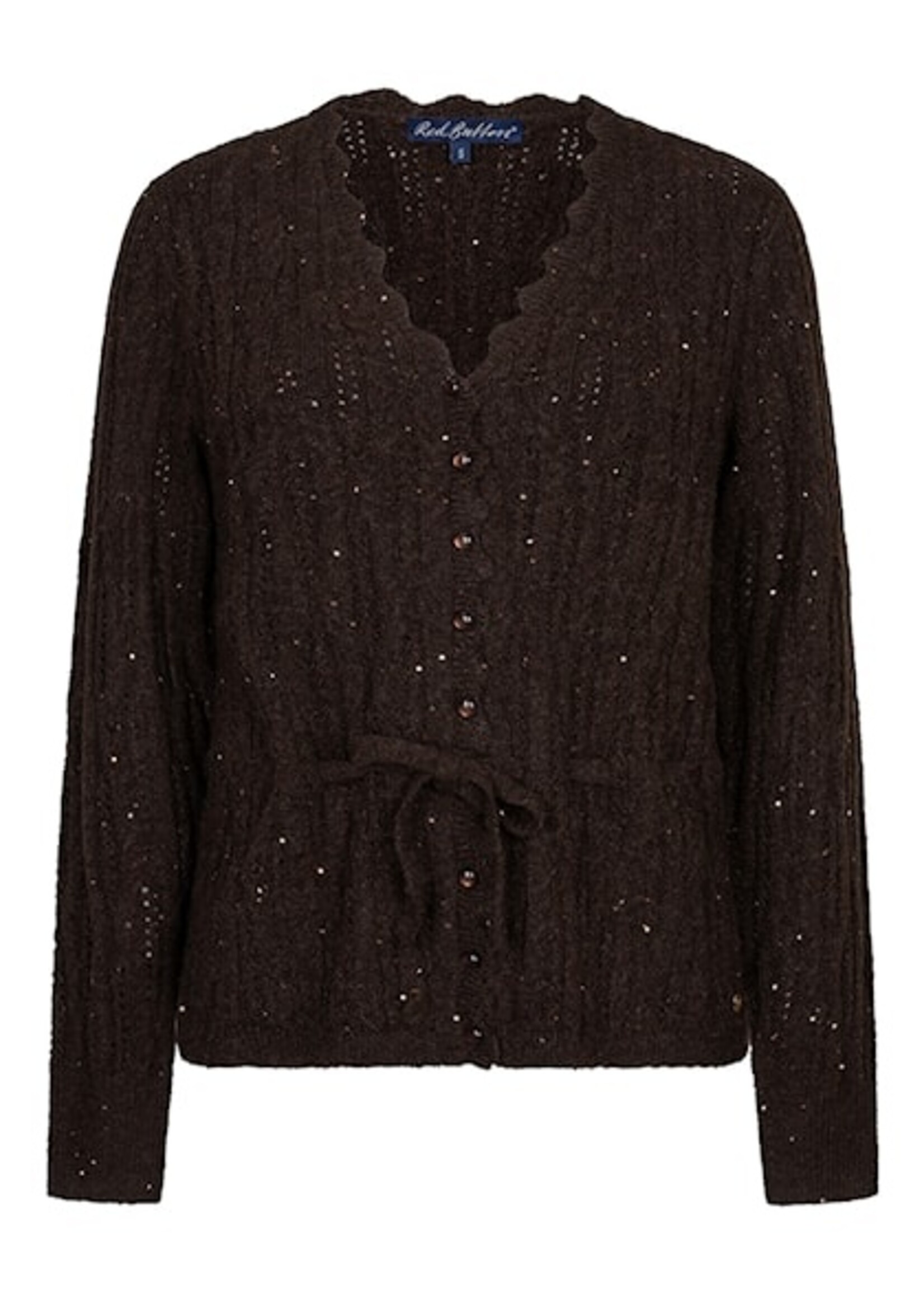 Red Button Vest Ajour Sparkle - Espresso
