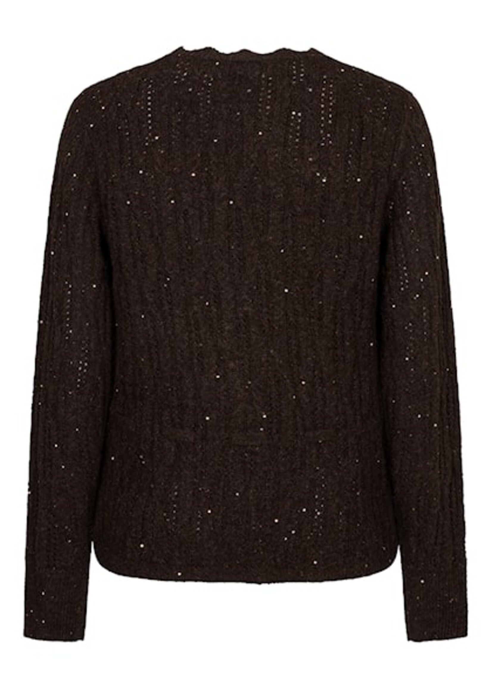 Red Button Vest Ajour Sparkle - Espresso