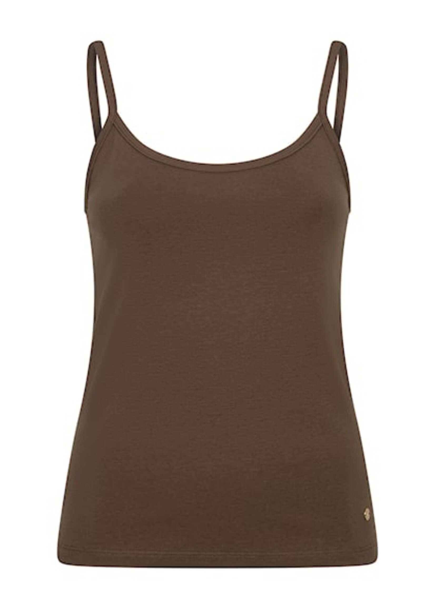 Red Button Singlet - Mud