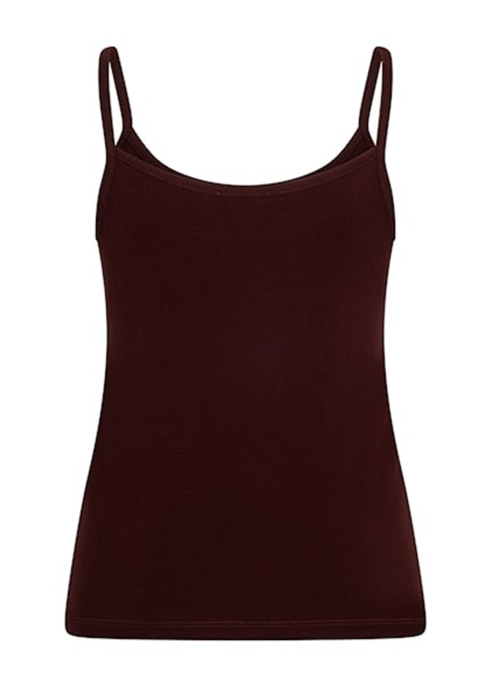 Red Button Singlet - Burgundy