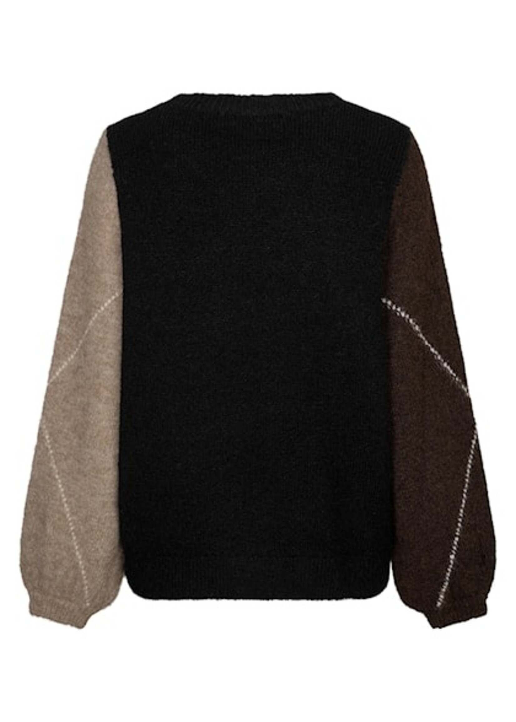 Red Button Sweater Argyle - Espresso