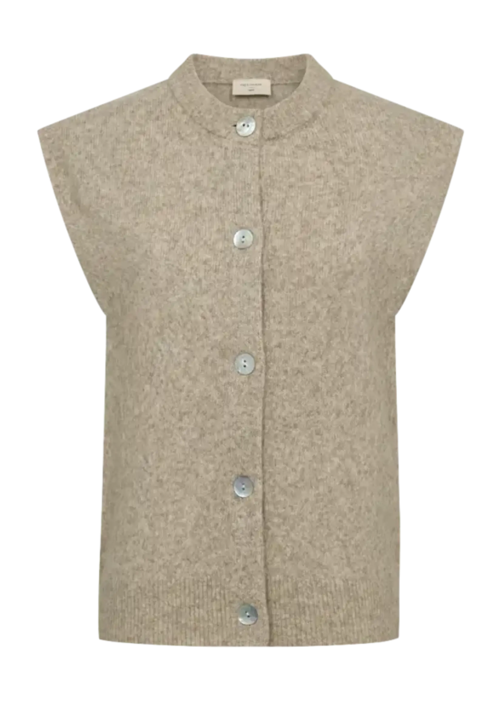 Freequent Vest Alpa Alpaca Blend - Silver Mink Taupe