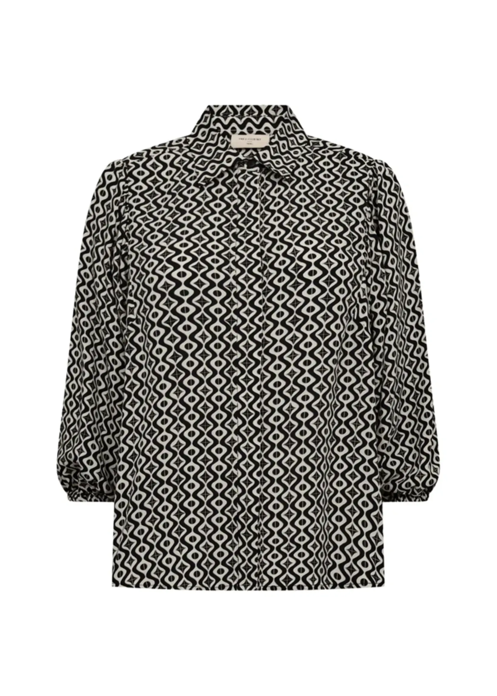 Freequent Blouse Adney Printed - Moonbeam Black