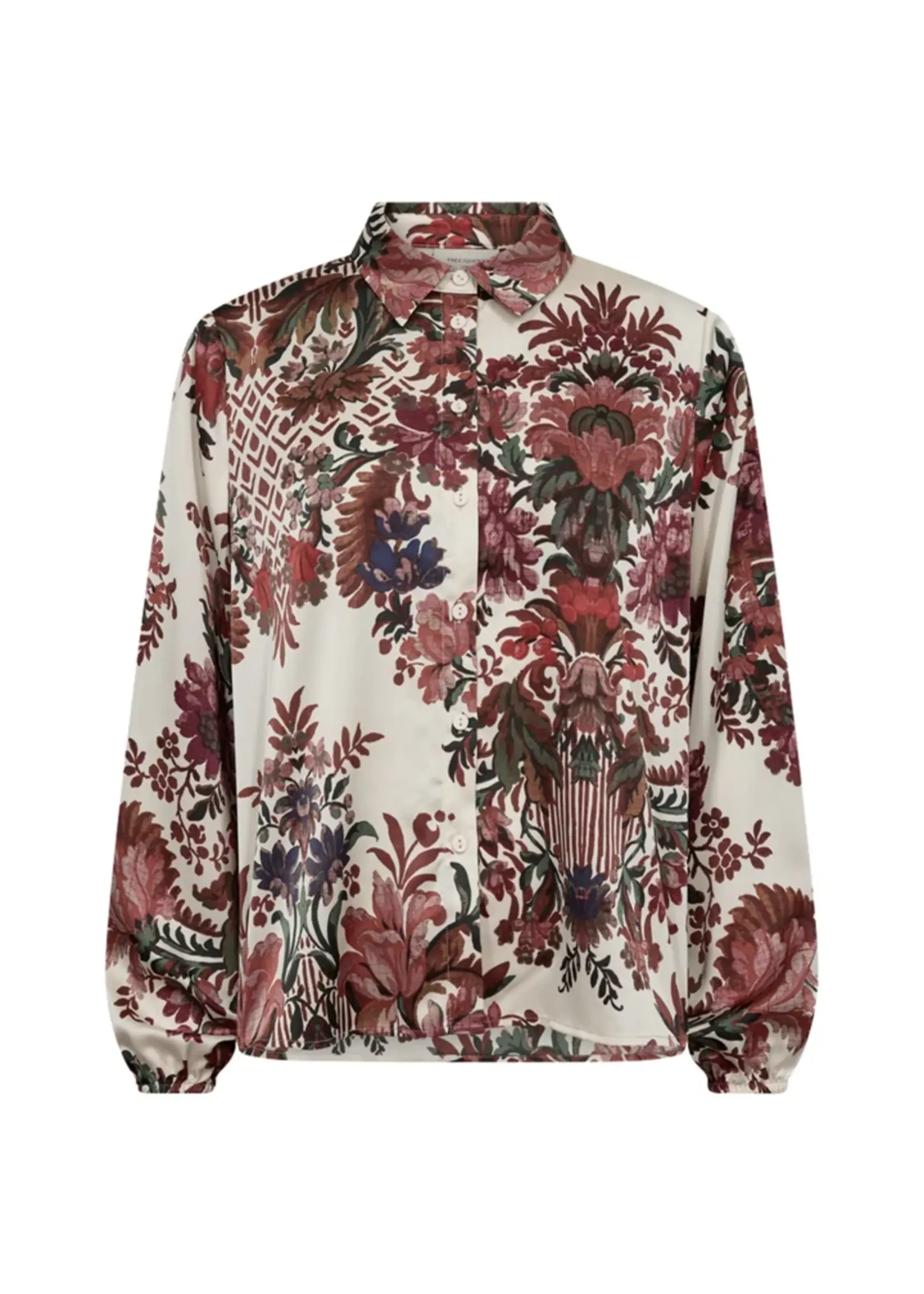 Freequent Blouse Sammy Sateen Printed - Moonbeam Red