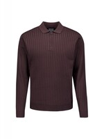 No Excess Polo Half Zip Collar - Dark Brown