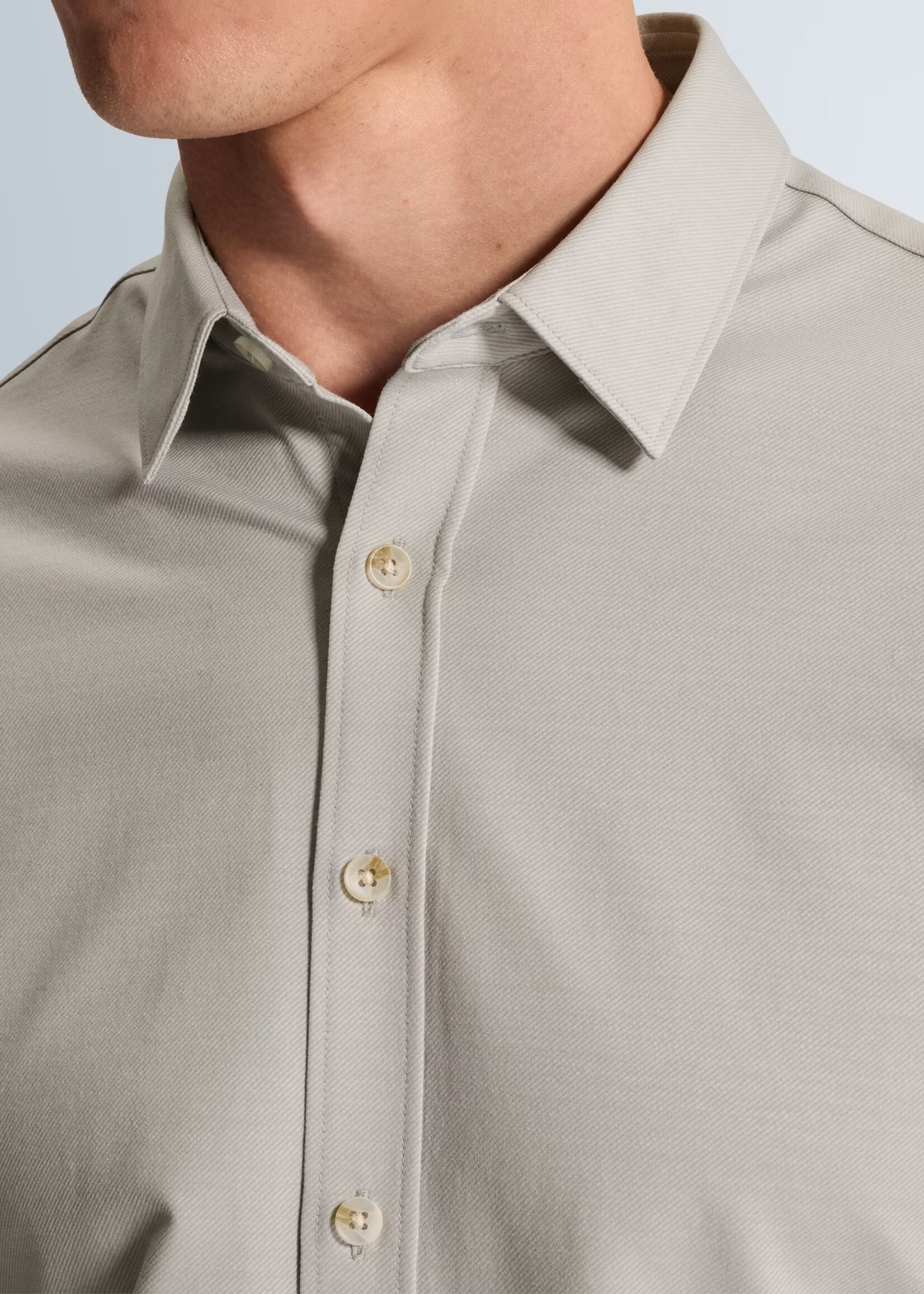 Cast Iron Overhemd Twill Jesey - Harbor Mist