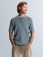Cast Iron Polo Cotton Modal - Blue Mirage