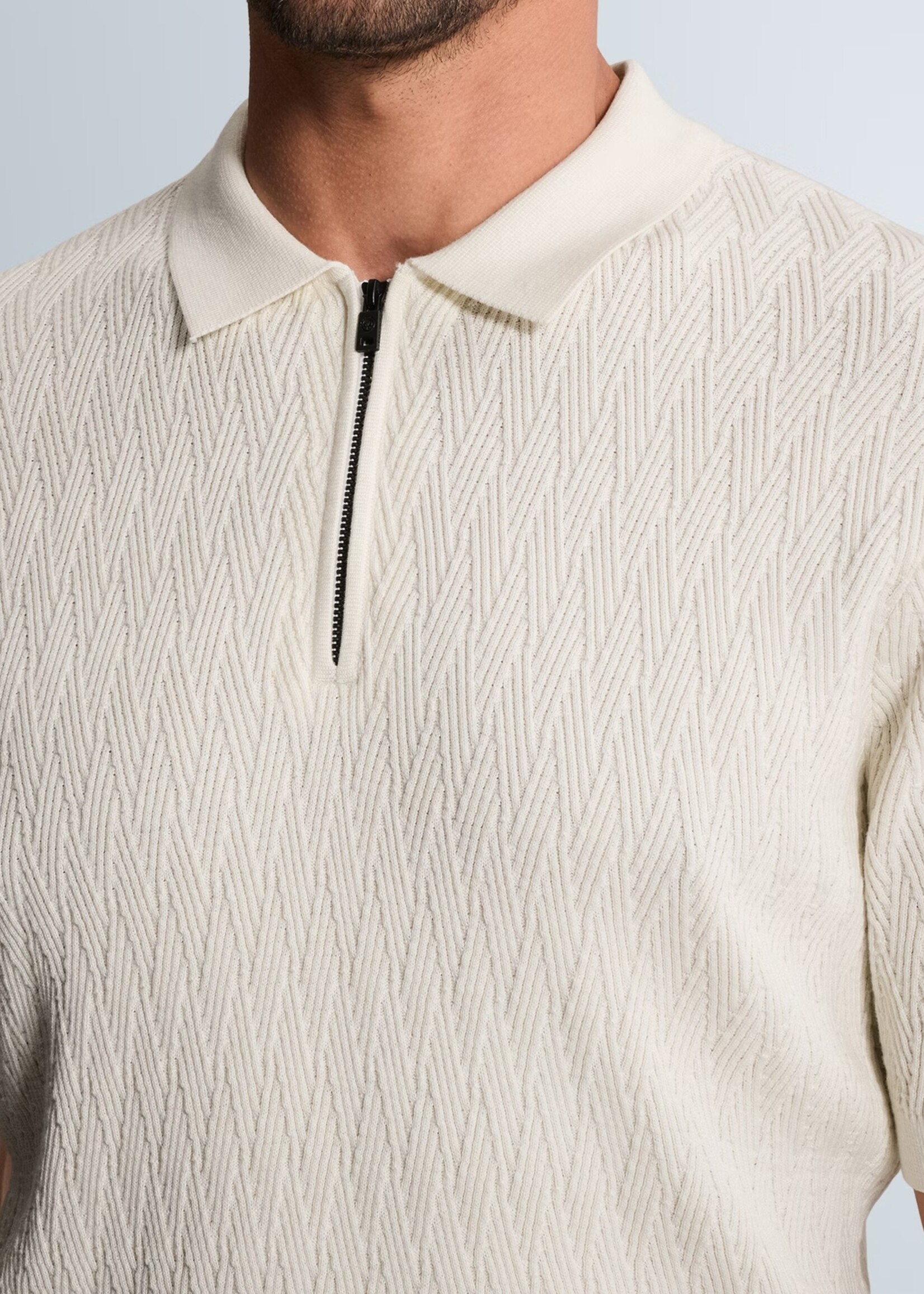 Cast Iron Polo Cotton Modal - White Down