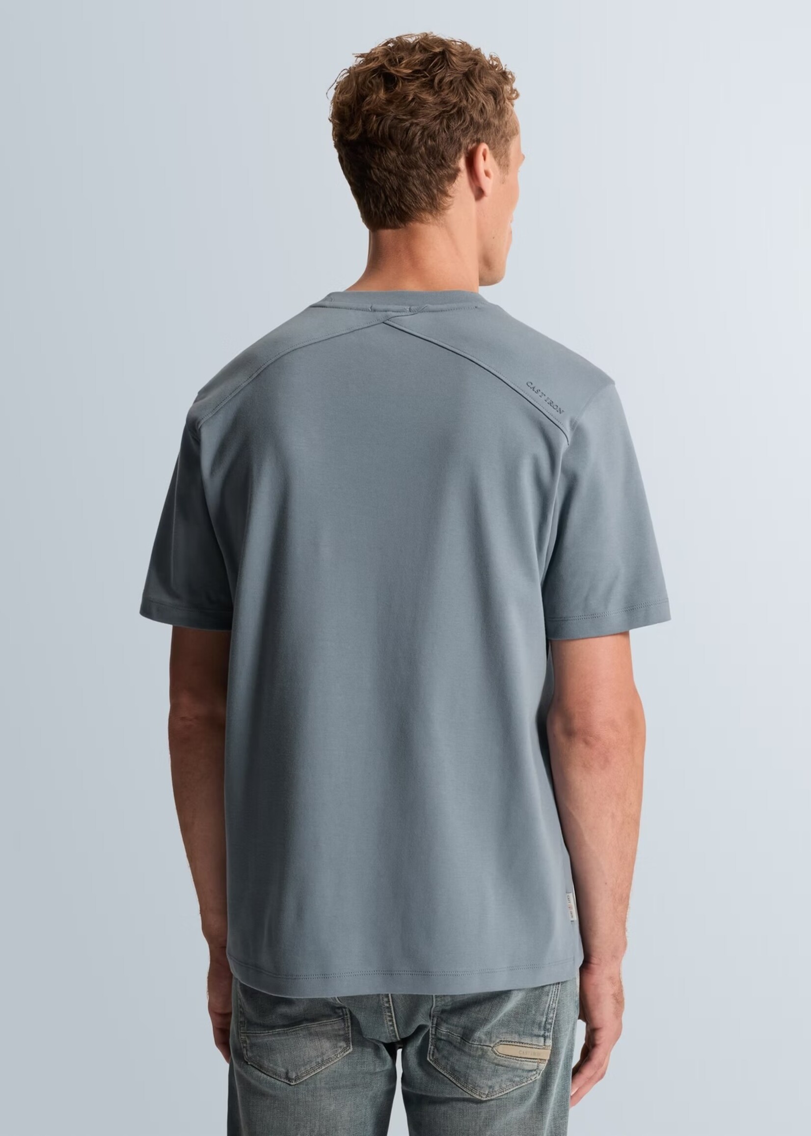 Cast Iron T-shirt Interlock Regular Fit - Blue Mirage