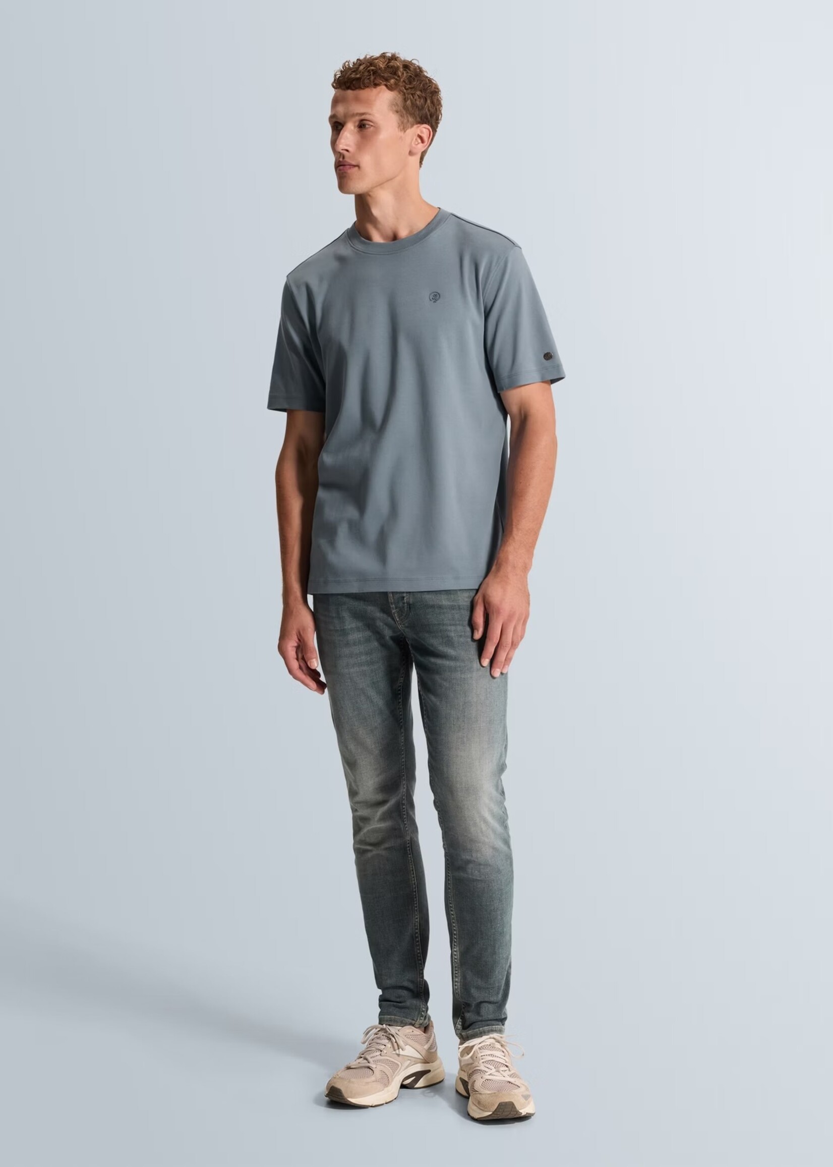 Cast Iron T-shirt Interlock Regular Fit - Blue Mirage