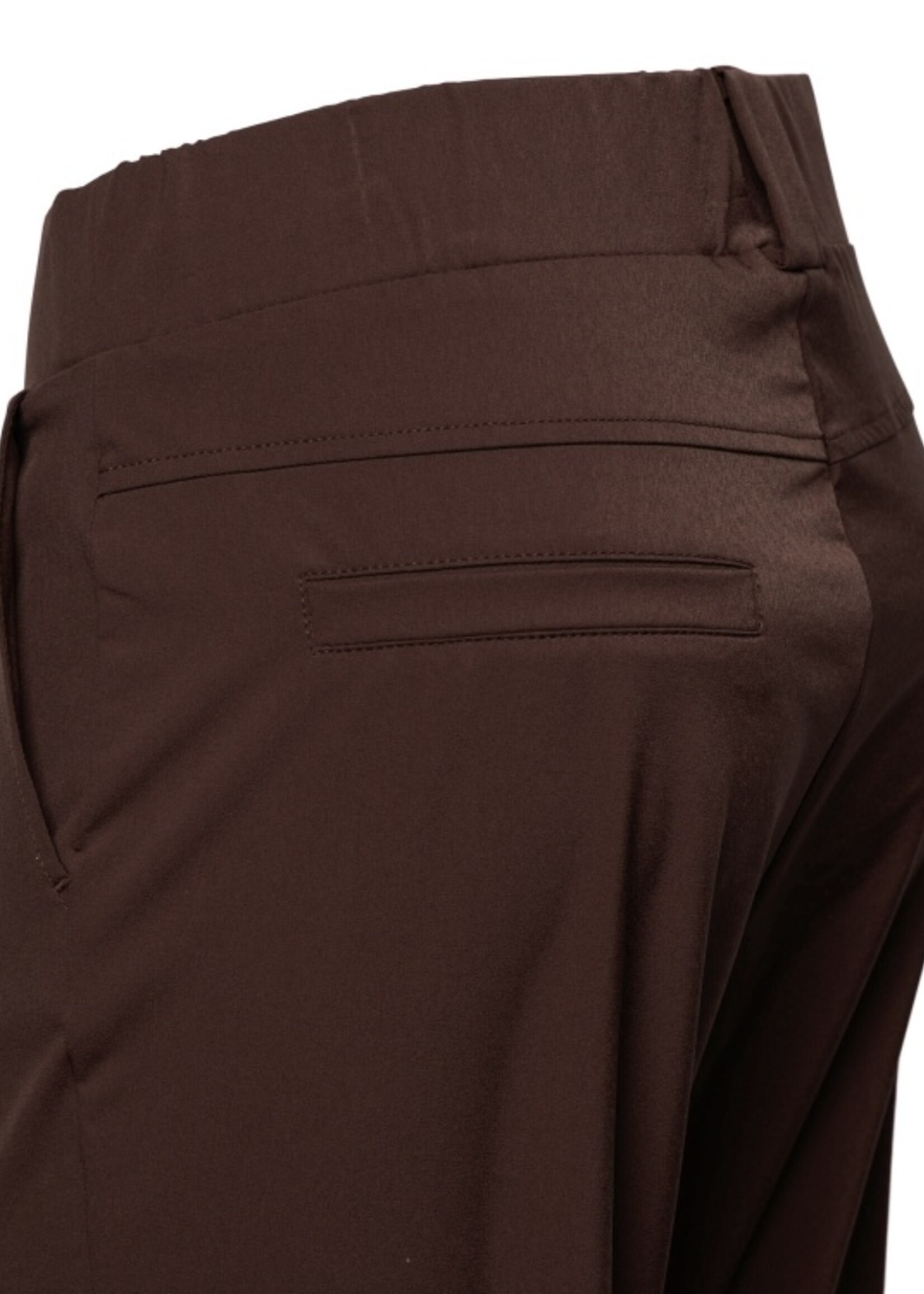 &Co Woman Broek Travel Penelope - Dark Chocolate