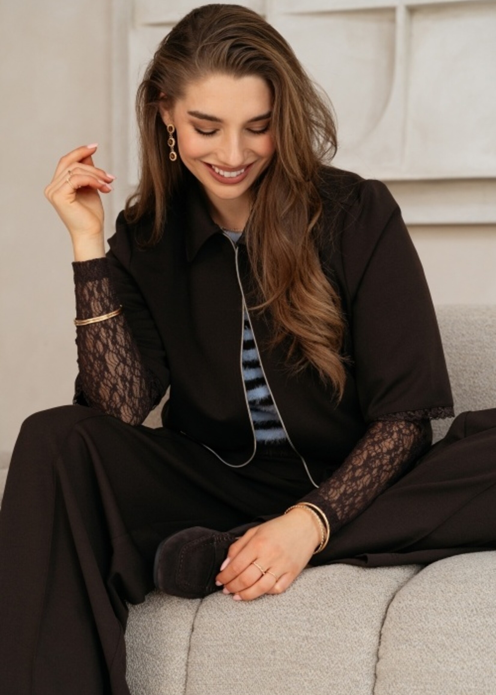 &Co Woman Jacket Ginni - Dark Chocolate