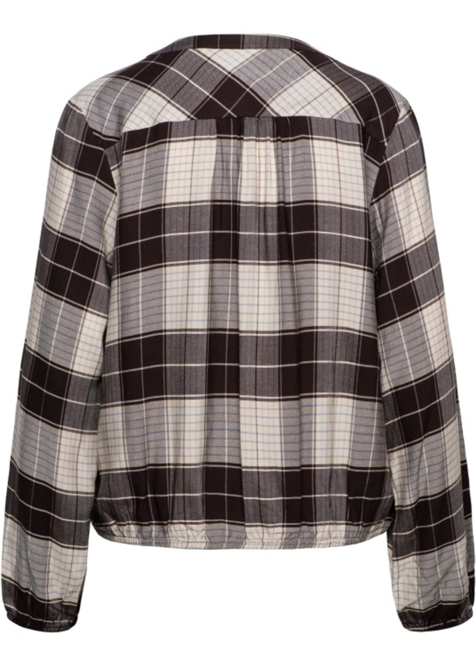 &Co Woman Blouse Adelle Check - Dark Chocolate