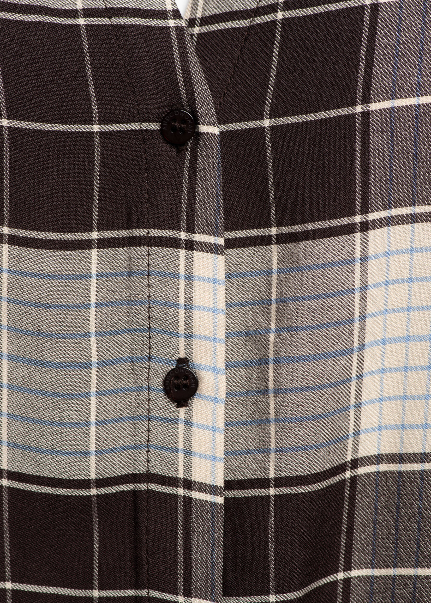 &Co Woman Blouse Adelle Check - Dark Chocolate