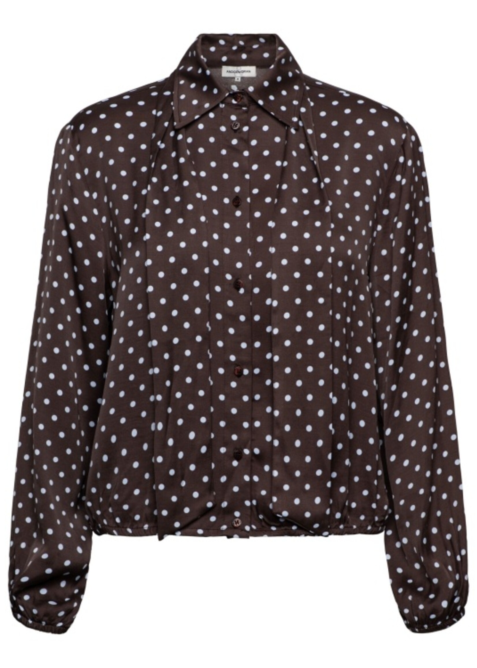 &Co Woman Blouse Alisha Polka - Dark Chocolate