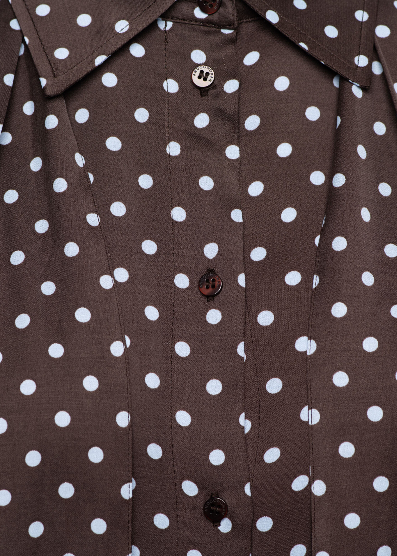 &Co Woman Blouse Alisha Polka - Dark Chocolate