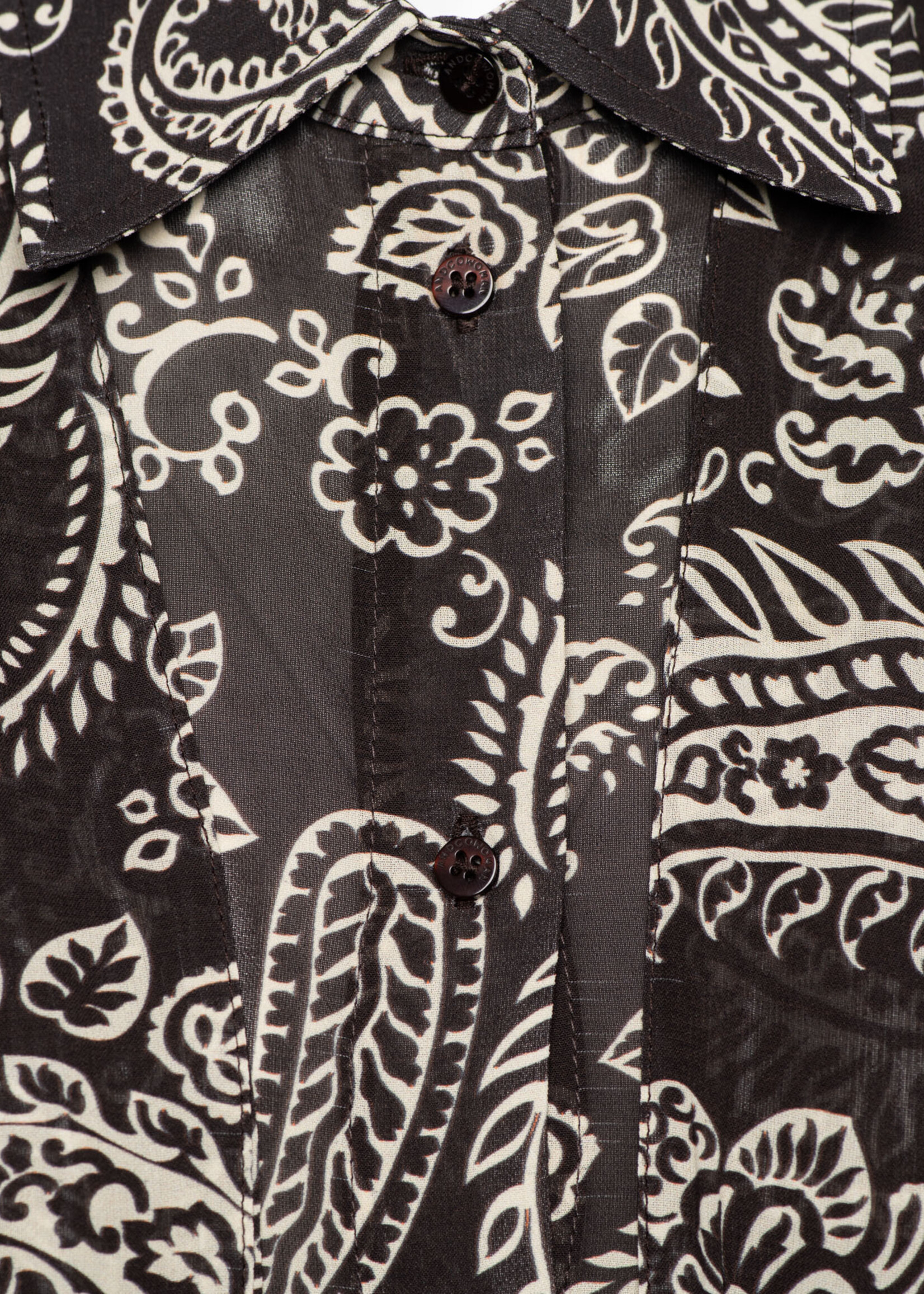 &Co Woman Blouse Alisha Paisley - Dark Chocolate