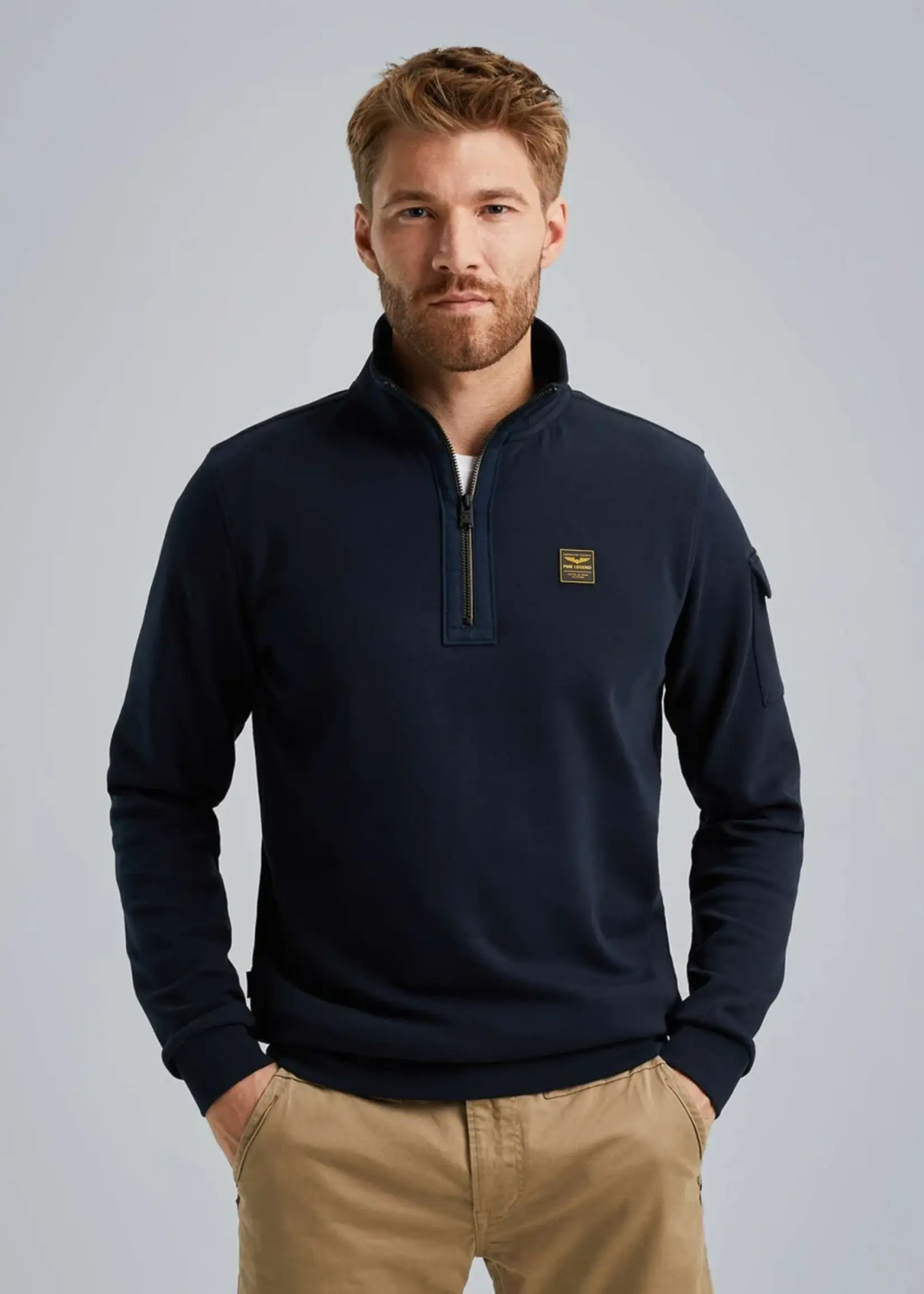 PME Legend Half zip Collar Interlock Jersey - Salute