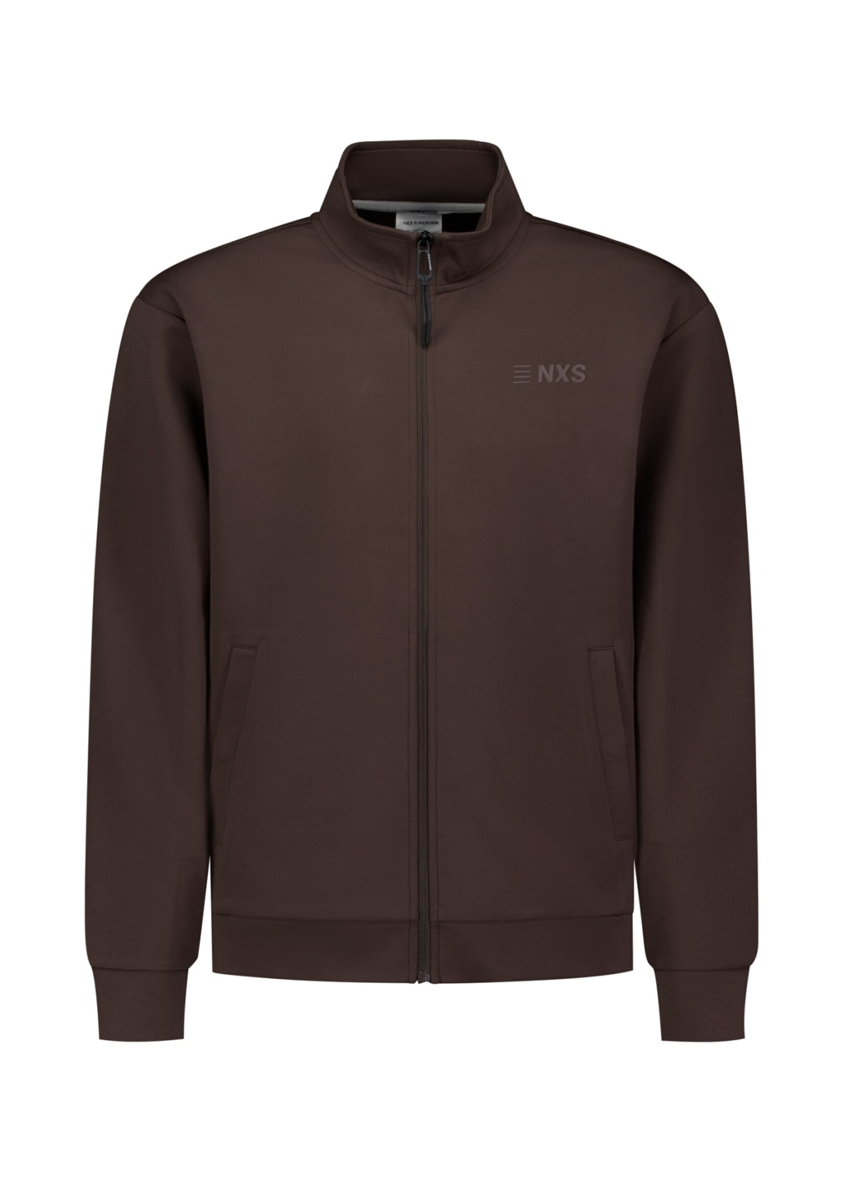 No Excess Sweater Full Zip - Dark Brown