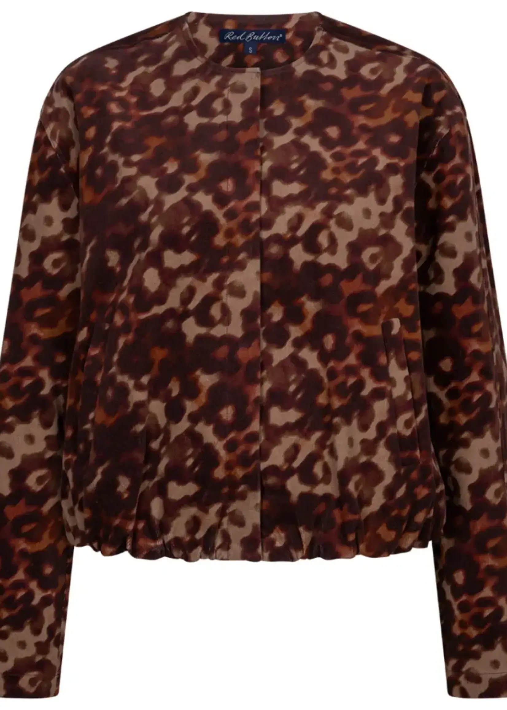 Red Button Shirt Avy Printed - Multi Burgundy