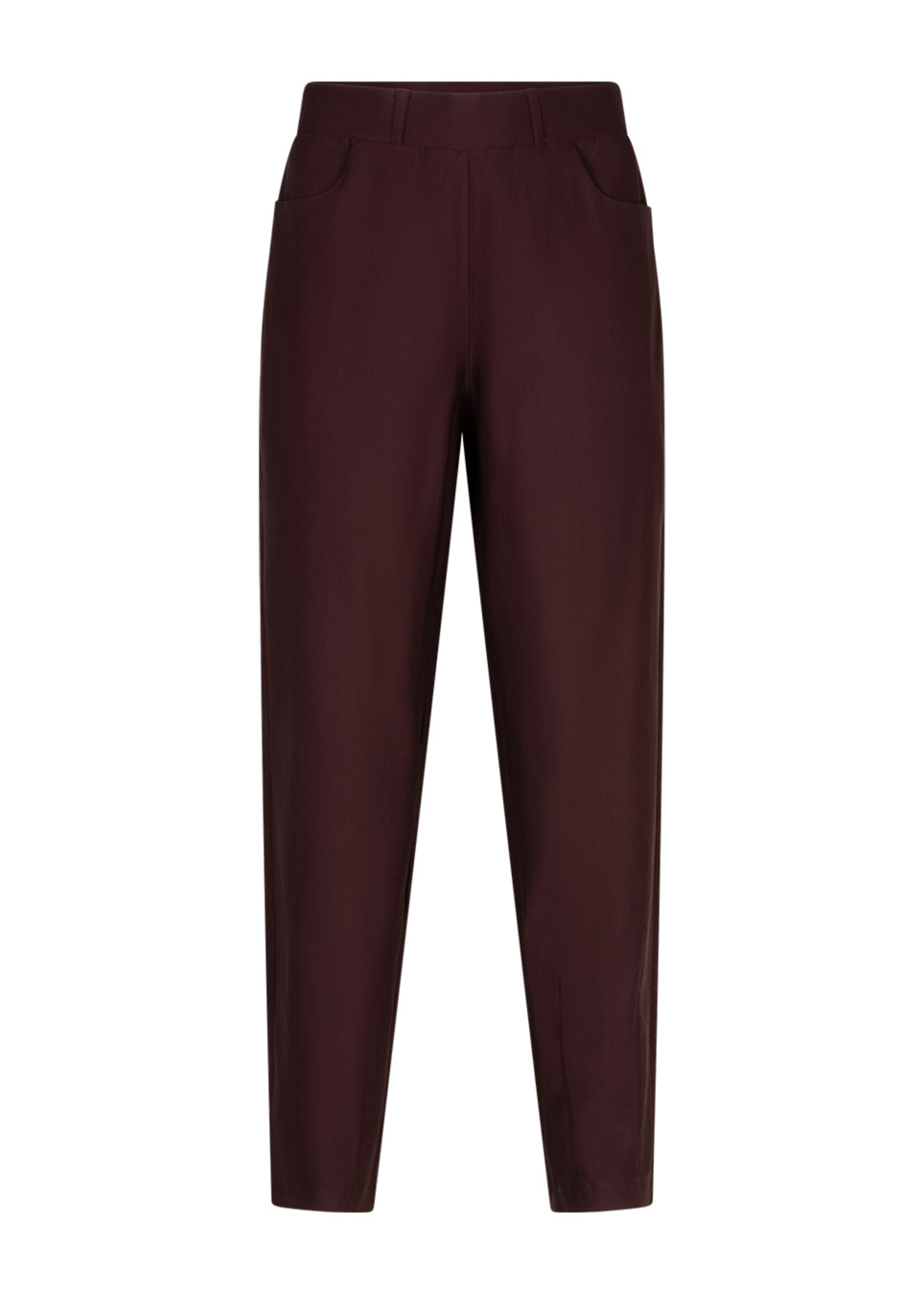 Red Button Broek Becky Bengaline - Burgundy