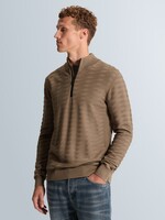 Cast Iron Half Zip Collar Comfort Blend - Walnut