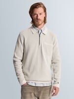 Cast Iron Sweat Polo Regular Soft Blend - White Down