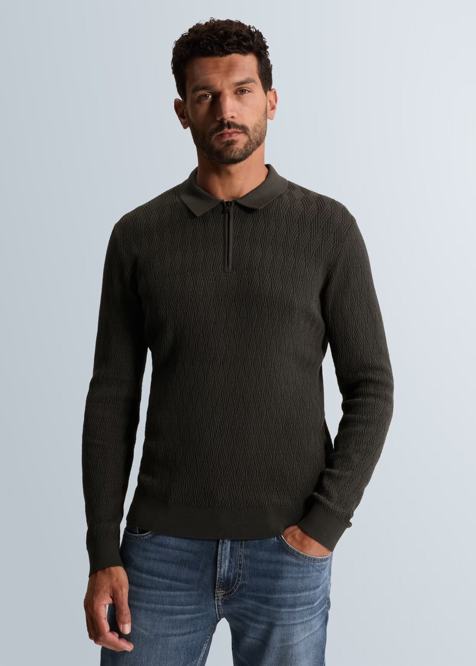 Cast Iron Half Zip Collar Cotton Modal - Clever Crows