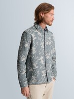 Cast Iron Overshirt Jacquard 2 Tone - Blue Mirage