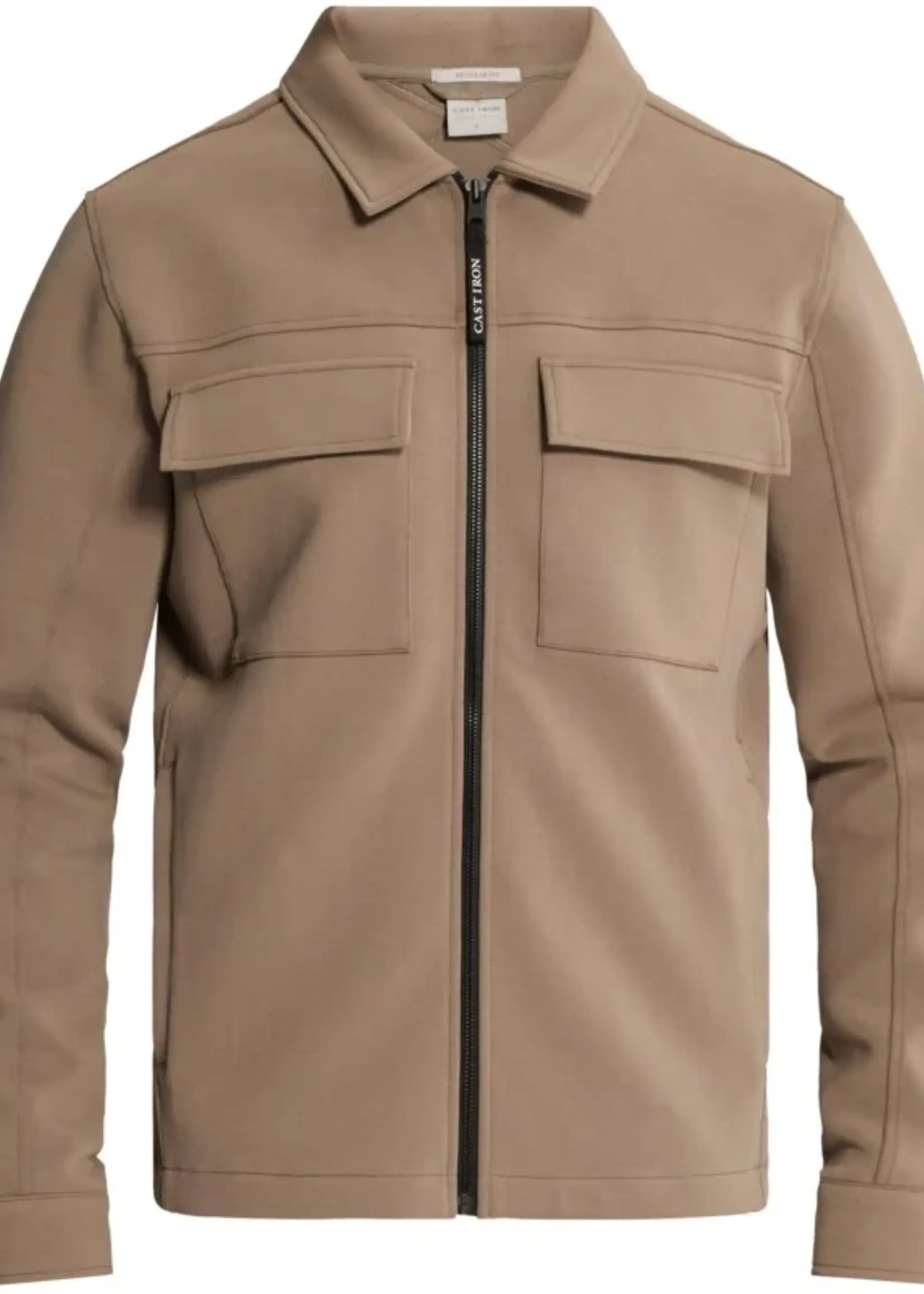 Cast Iron Zip Jacket Regular Interlock - Walnut
