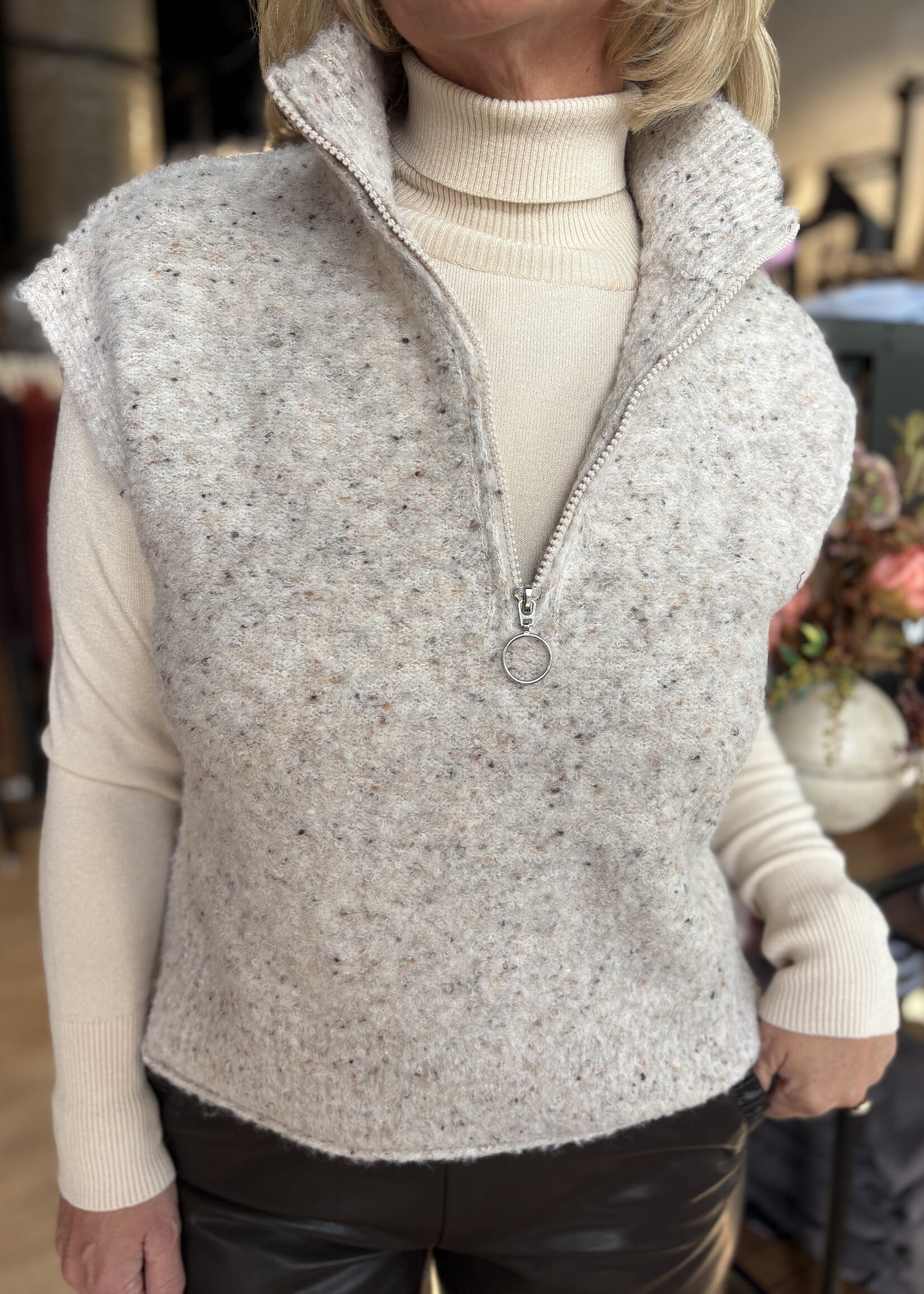 Freequent Waistcoat Grsnemes - Moonbeam Melange