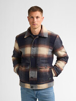 Petrol Industries Jacket Wool Check - Royal Navy