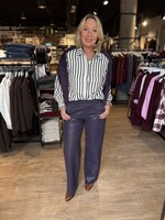 Freequent Blouse Noto Striped - Offwhite Nightshade