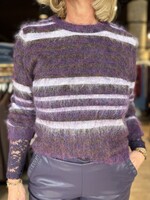 Freequent Pullover Lippi Striped - Nightshade Mel.