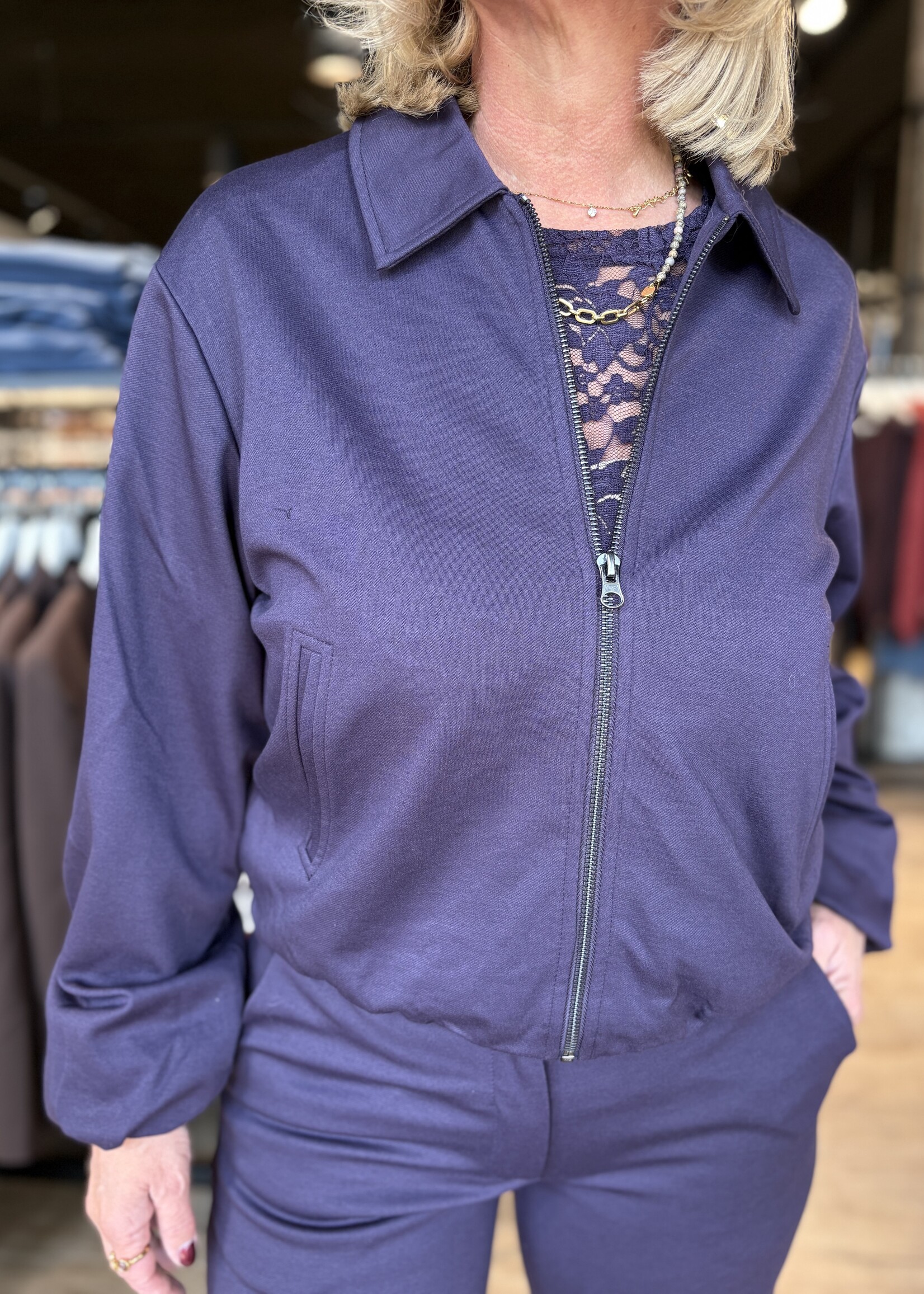 Freequent Bomber Jacket Nanni - Nightshade