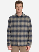 No Excess Overshirt Yarn Flannel Check - Dark Night