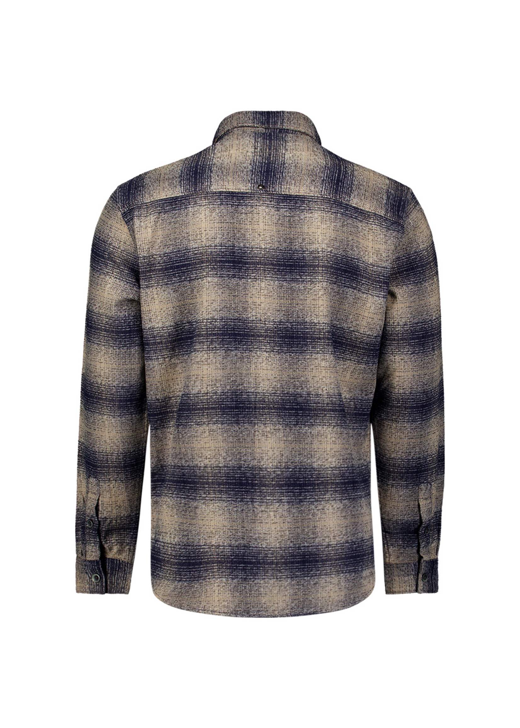 No Excess Overshirt Yarn Flannel Check - Dark Night