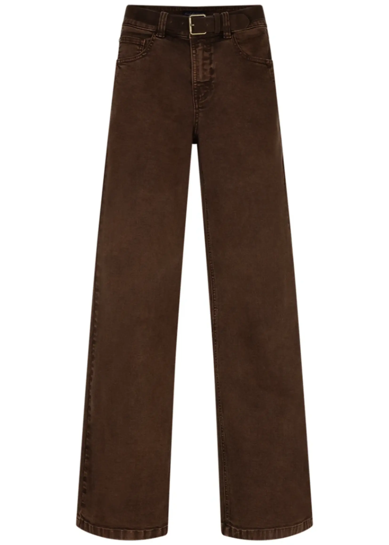Red Button Broek Colette Belt Twill - Coffee