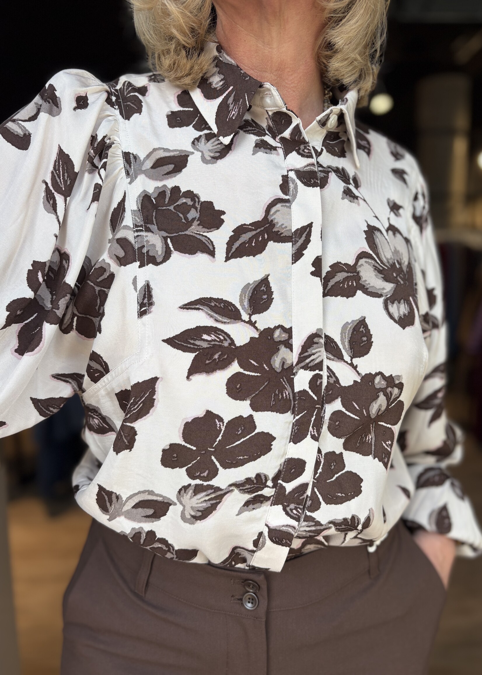 Freequent Blouse Mony Printed Balloon - Mole