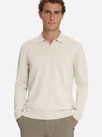 No Excess Pullover Polo V Melange - Stone