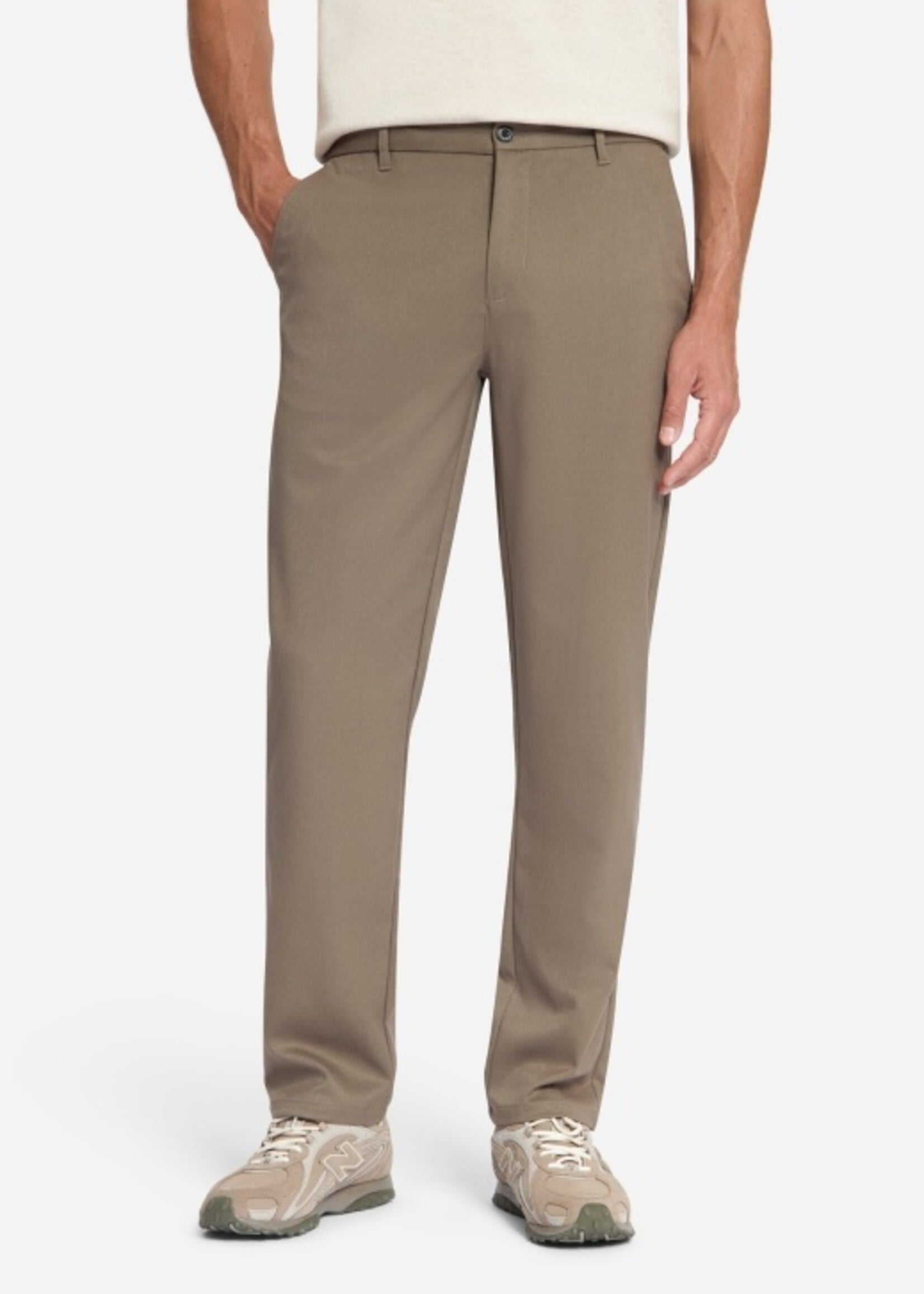 No Excess Broek Smart Twill Relaxed Fit - Light Brown