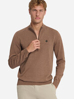 No Excess Pullover Half Zip Melange - Light Brown