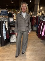 Freequent Jacket Salia Check - Taupe Black