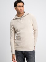 Gabbiano Trui Chenille Zip Knit - Coastal Sand