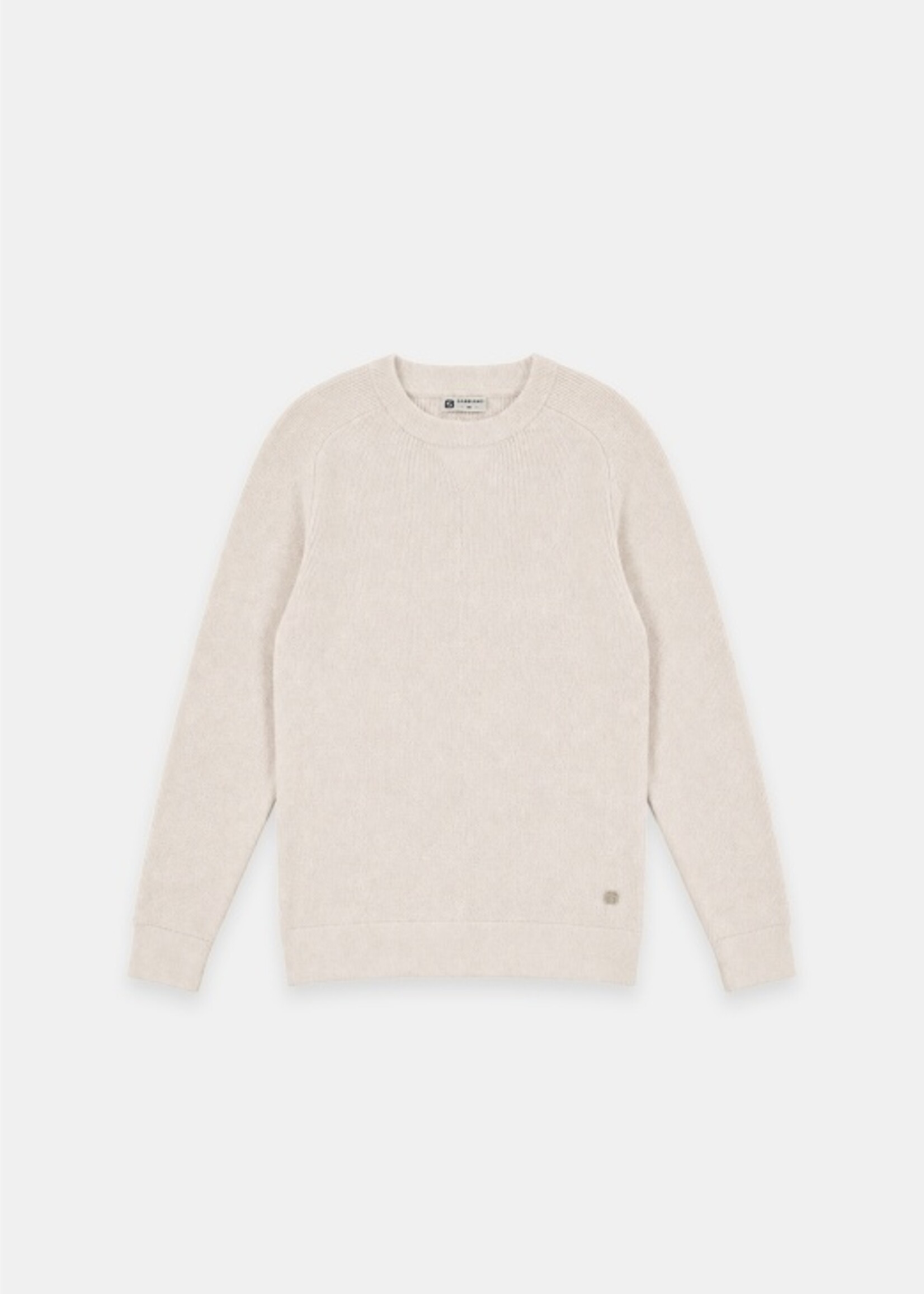 Gabbiano Trui Chenille Knit Crewneck - Coastal Sand