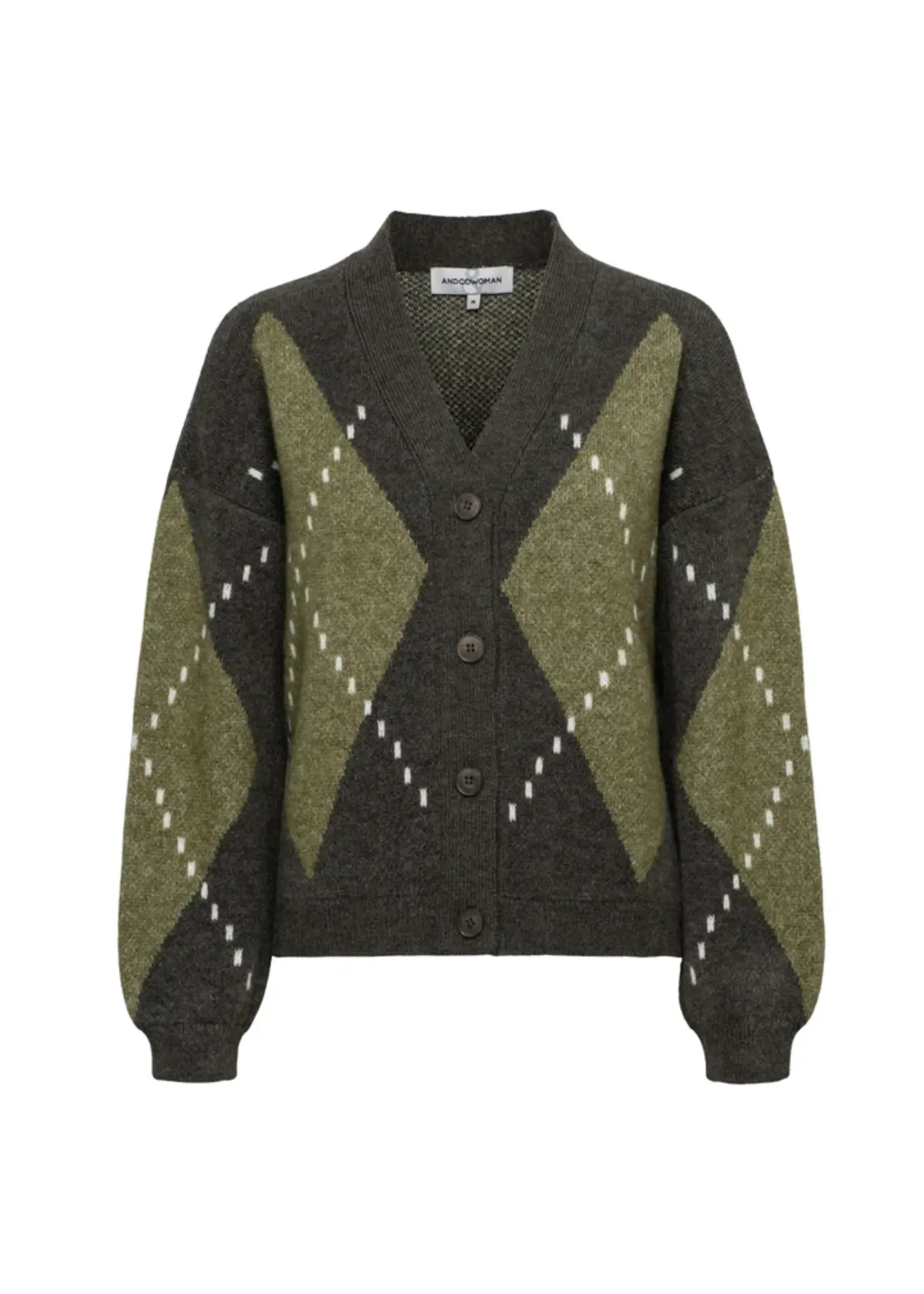 &Co Woman Vest Berber - Dark Khaki